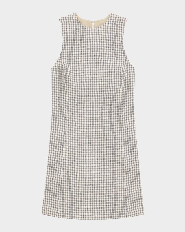 Linear Check Easy Flare Mini Dress